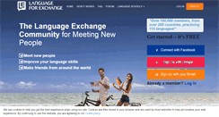 Desktop Screenshot of languageforexchange.com
